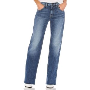 Hudson Sloane High Waisted Straight Leg Raw Hem Relaxed Denim Jeans Size 29 NEW